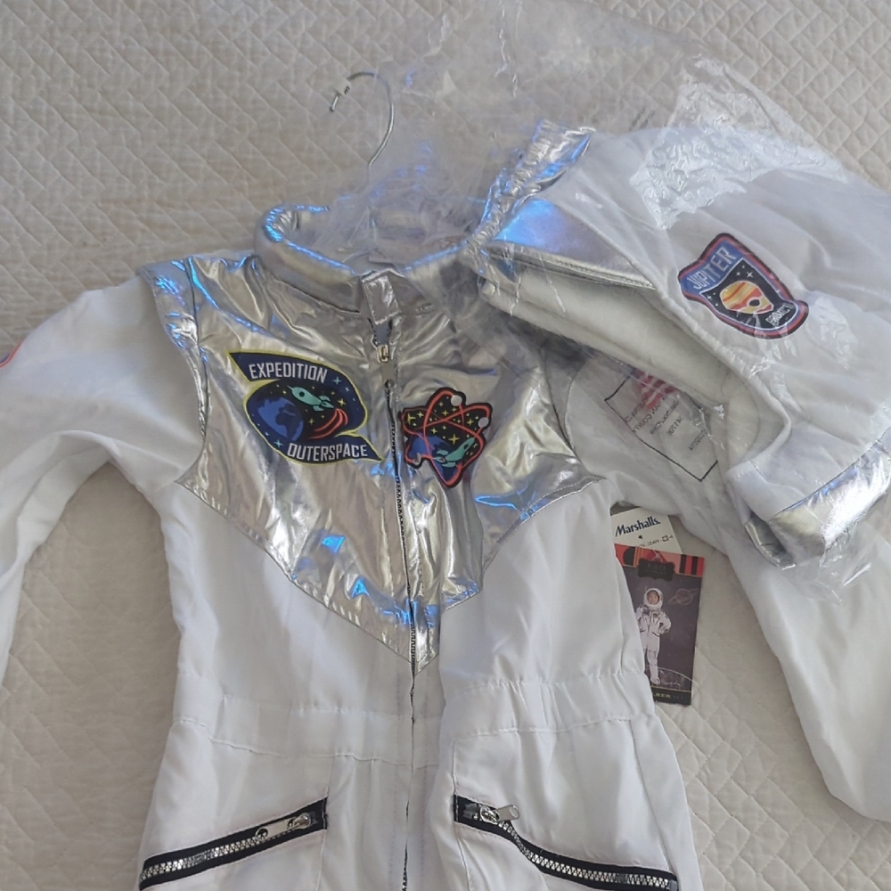 FAO Schwarz Silver and White Astronaut Suit